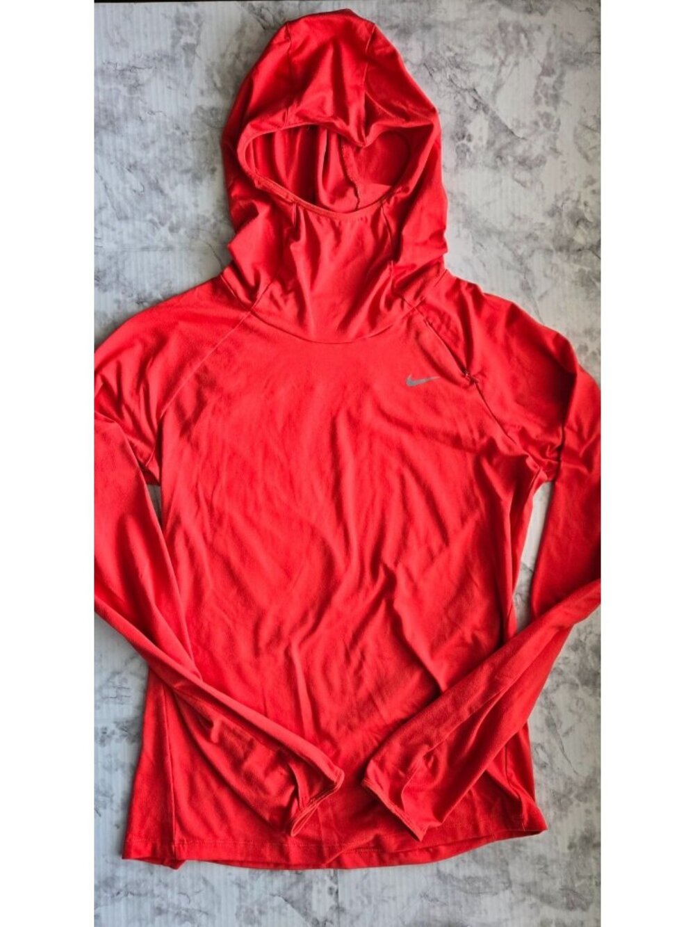 Nike Running Dri-Fit Long Sleeve Hoodie Red, Womens Sz S (SKU 26-0119)
